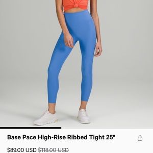 Base Pace High Rise Ribbed Leggings